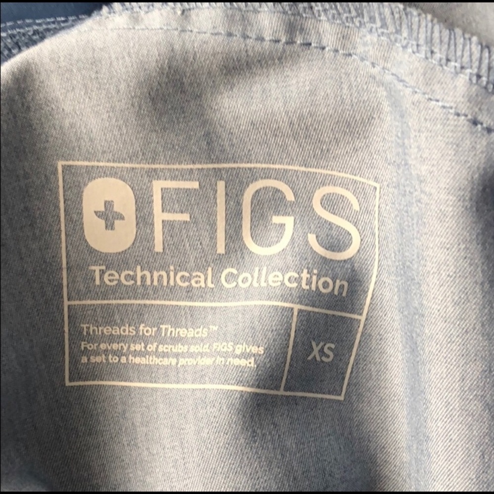 Figs Scrubs Set Heather Demin Indigo light blue - Picture 5 of 5